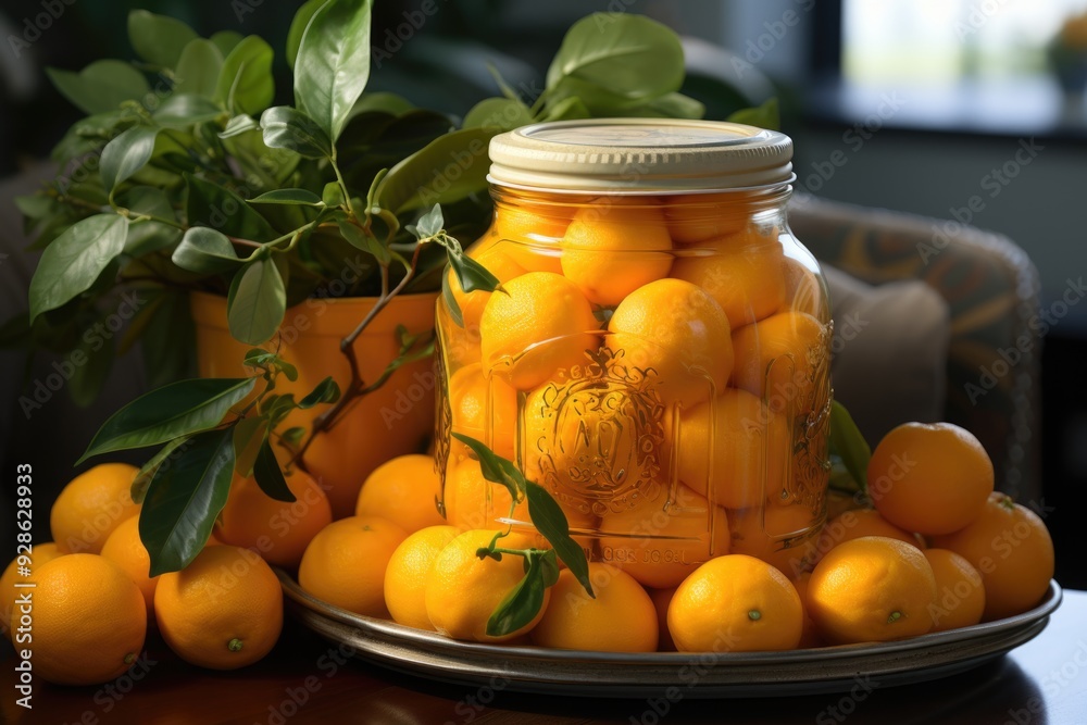 Mature orange peins in can, generative IA Mature orange peins in can, generative IA