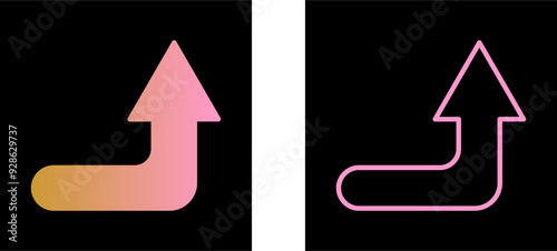 Turn Up Vector Icon