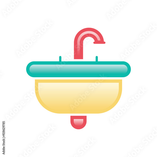 Washbasin vector icon