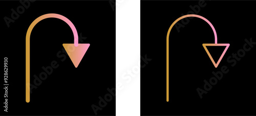 Arrow Pointing Down Vector Icon