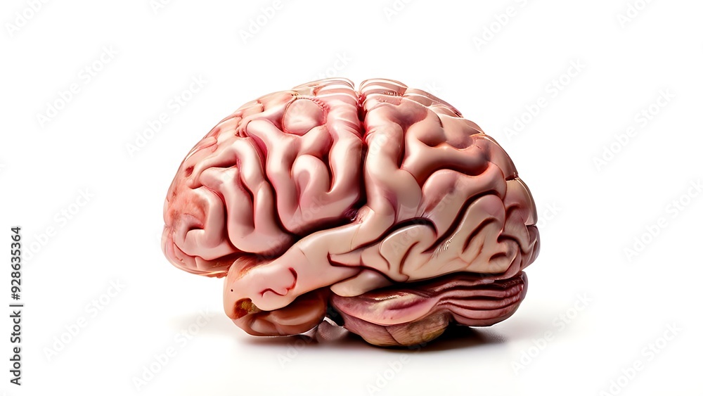 human brain isolated on white human brain isolated on white