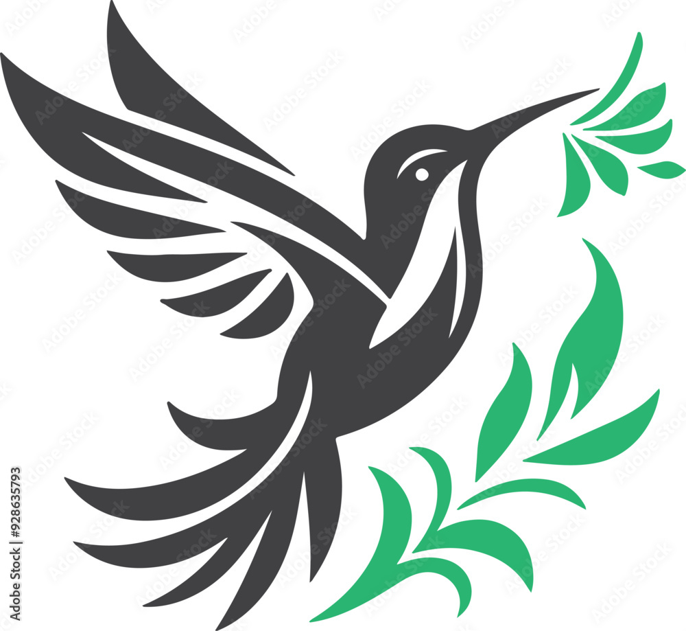 Obraz premium illustration silhouette of a bird