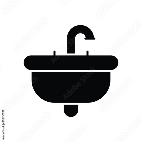 Washbasin vector icon