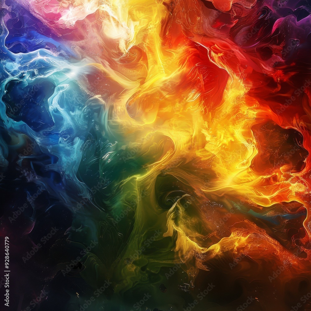 Fototapeta premium Colors of a space and energy