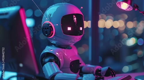 Modern design ai robot,New technologies of robotics.
