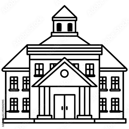 School Building Vector