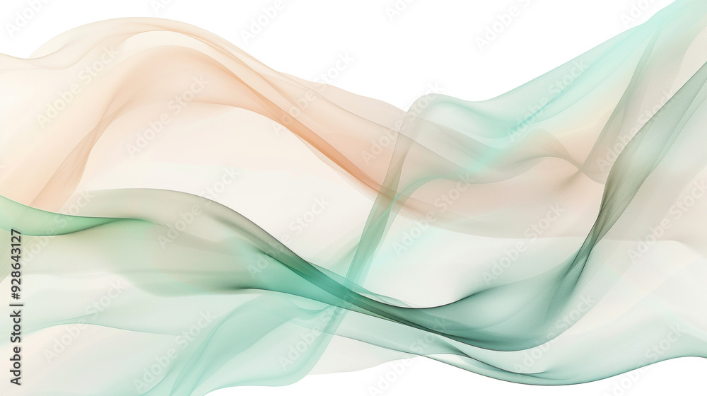 Fototapeta premium Abstract flowing pastel wave background design 