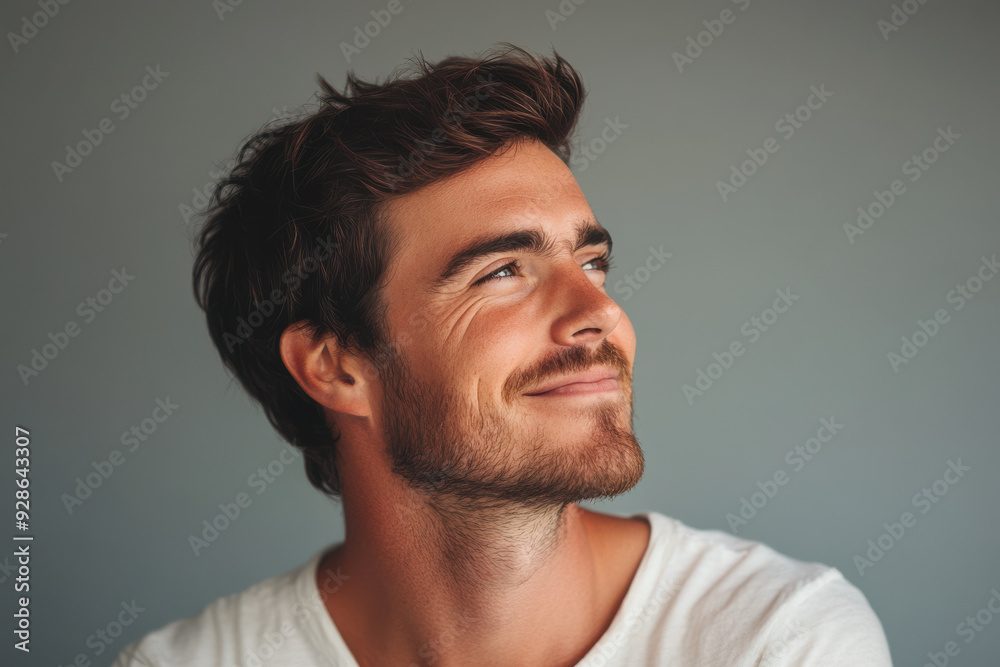 A close up of a man's face with his eyes closed A close up of a man's face with his eyes closed