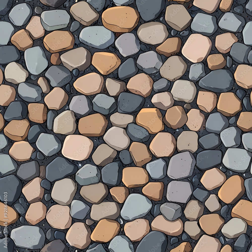Pebble Stone Seamless Pattern Pebble Stone Seamless Pattern