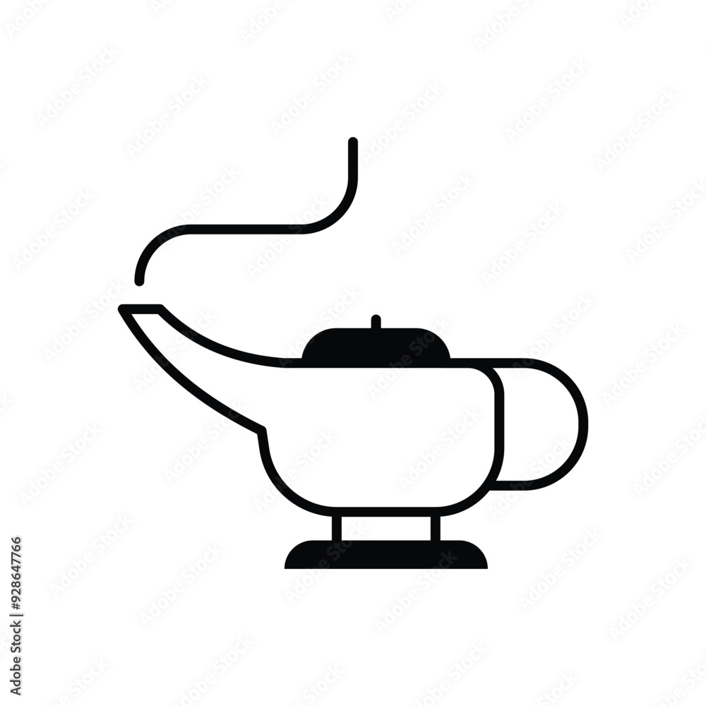 Magic lamp vector icon Magic lamp vector icon