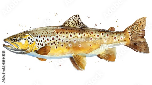 Brook Trout isolated on white