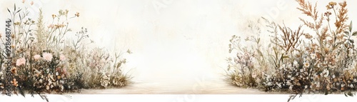 Beautiful floral border with soft tones, perfect for backgrounds, invitations, and creative projects.