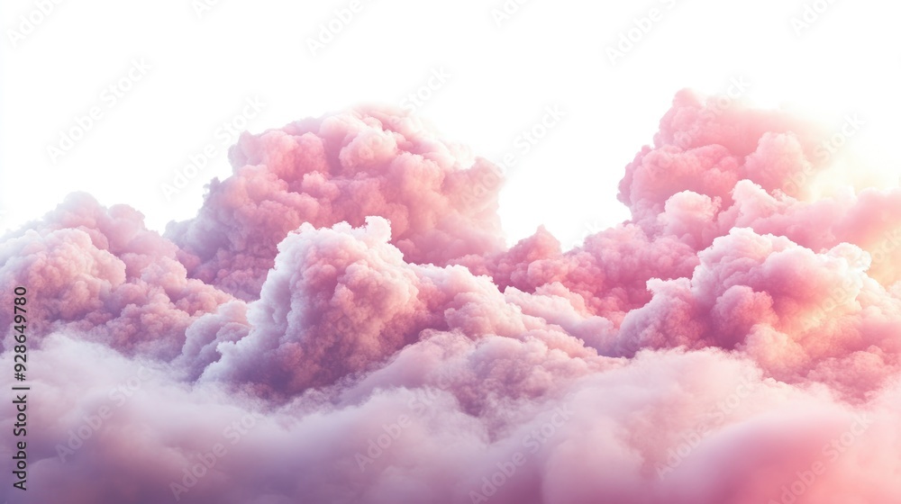 pink clouds on white background pink clouds on white background