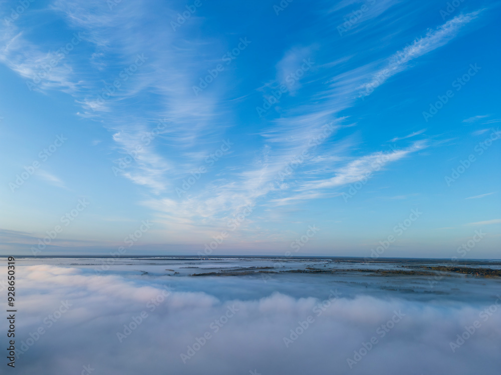 Obraz premium Morning mist over the field