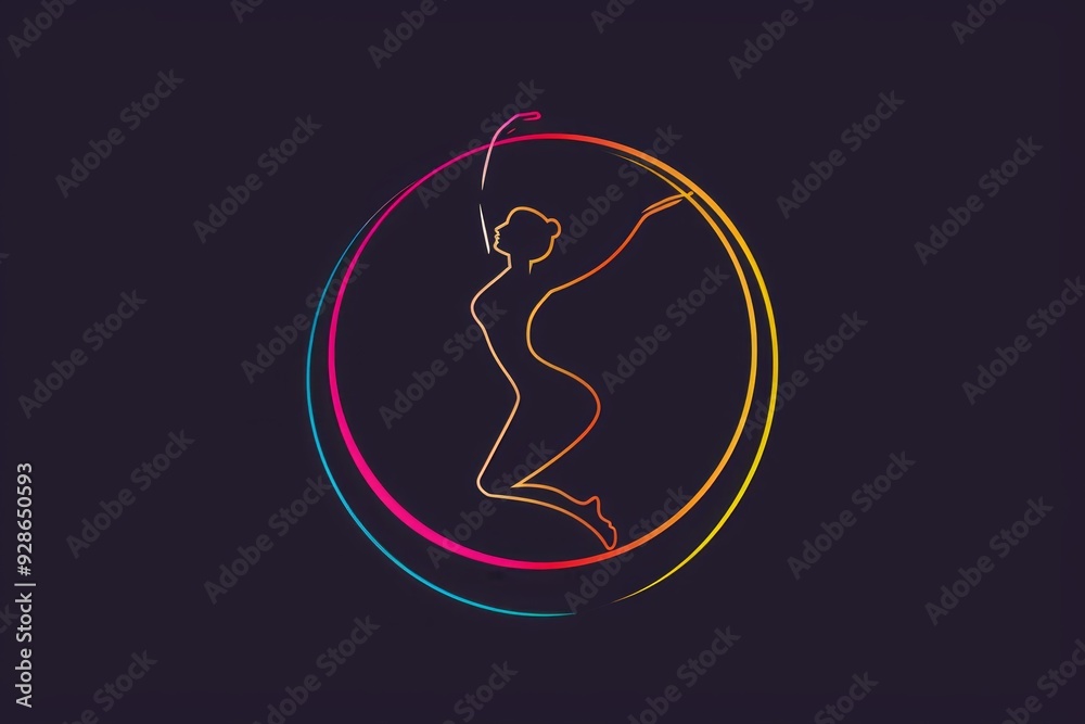 Obraz premium Dance movement, sport and yoga people icons, vector body silhouettes in fitness exercise.