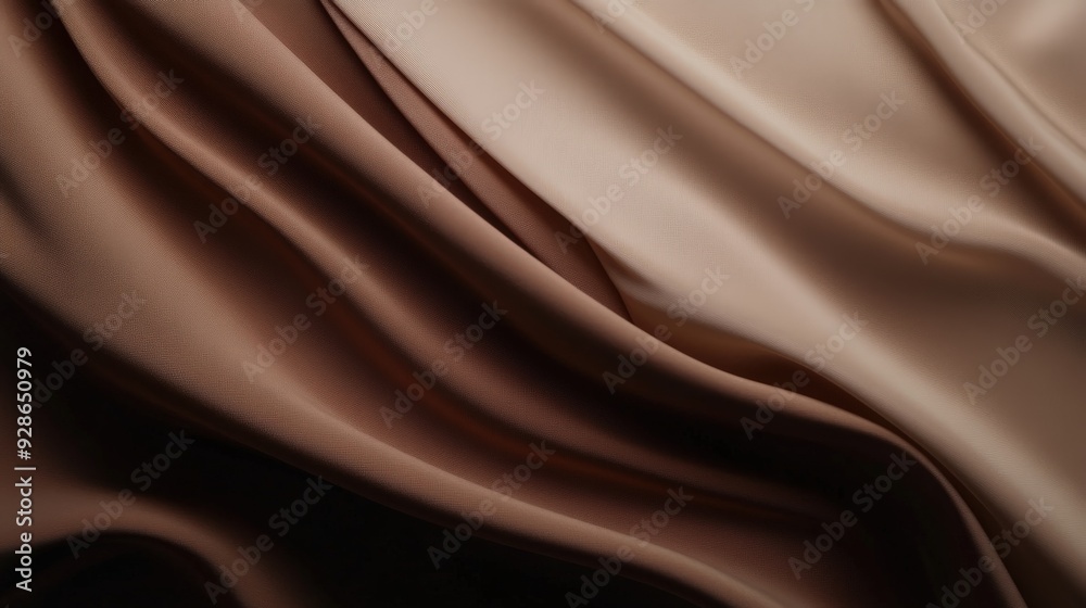 Sophisticated Background in Rich Chocolate Brown Tones with Smooth Flowing Design