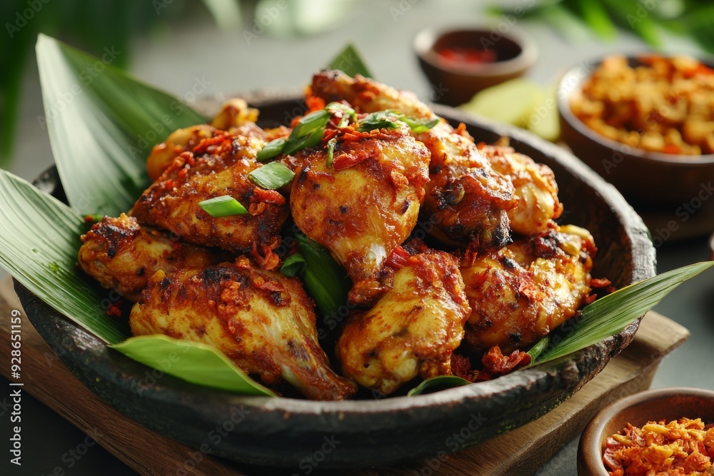 Pop Chicken, A unique Padang dish where chicken is boiled with spices until tender, then briefly fried before serving. Pop Chicken, A unique Padang dish where chicken is boiled with spices until tender, then briefly fried before serving.