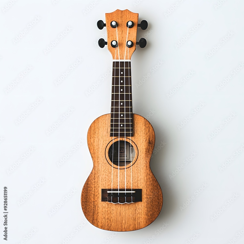 Obraz premium Ukulele on White Background.
