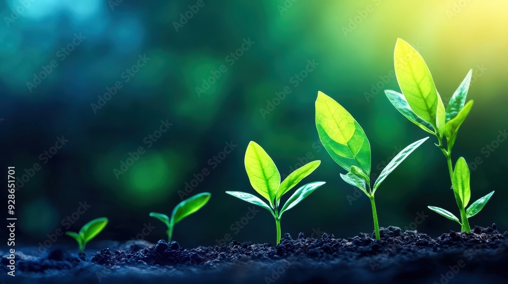 Vibrant green seedlings sprouting in rich soil, symbolizing growth, renewal, and the beauty of nature under soft sunlight. Vibrant green seedlings sprouting in rich soil, symbolizing growth, renewal, and the beauty of nature under soft sunlight.