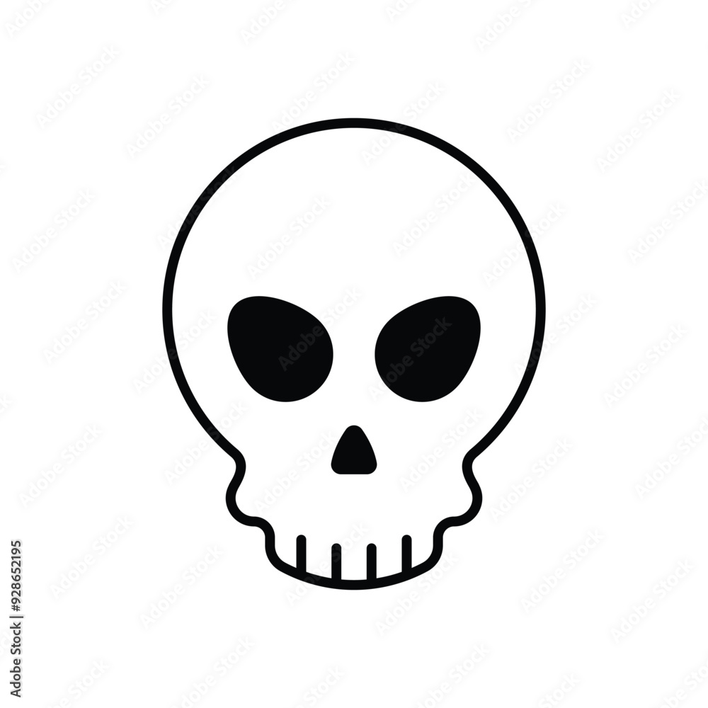Skull vector icon Skull vector icon