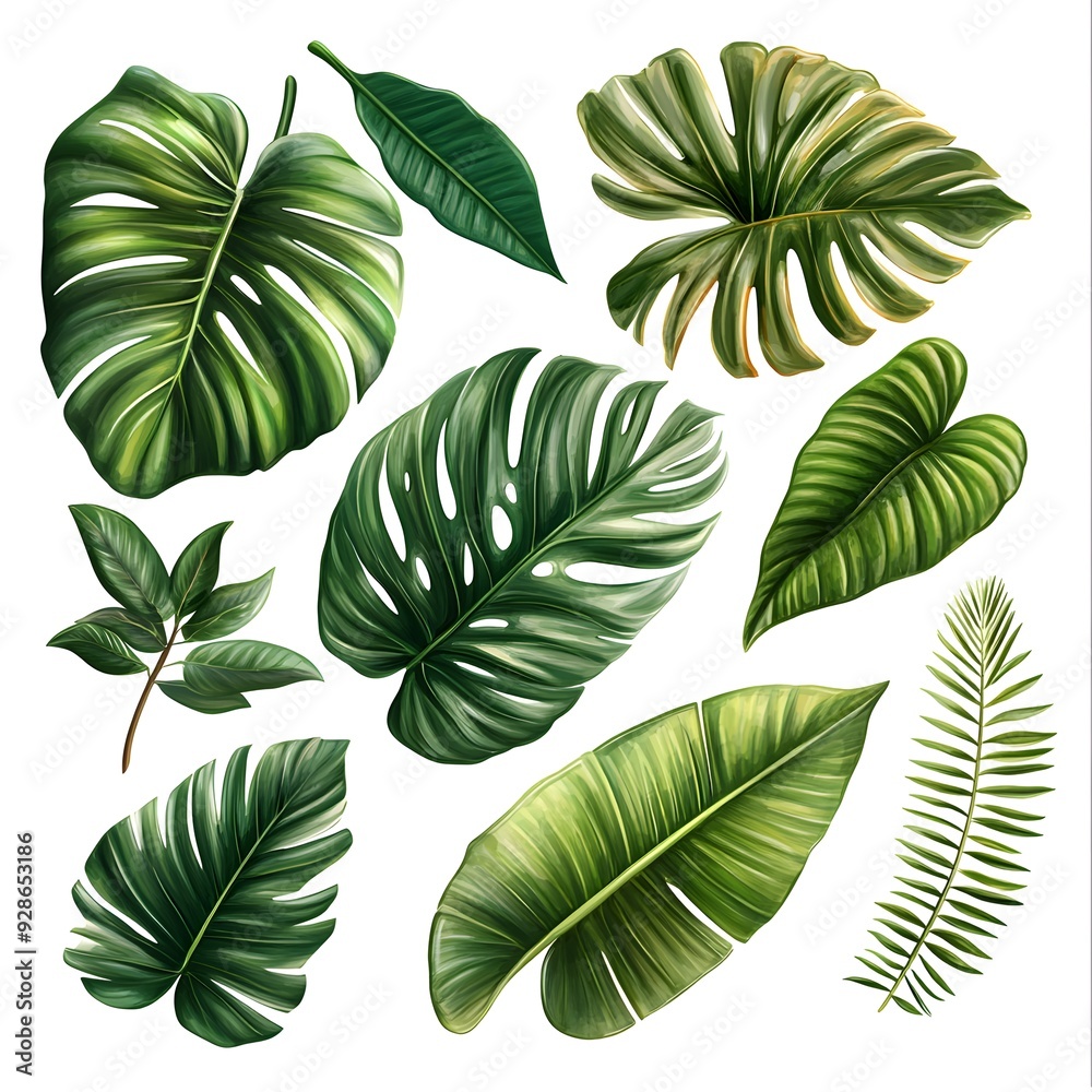 Obraz premium Tropical Leaves Collection.