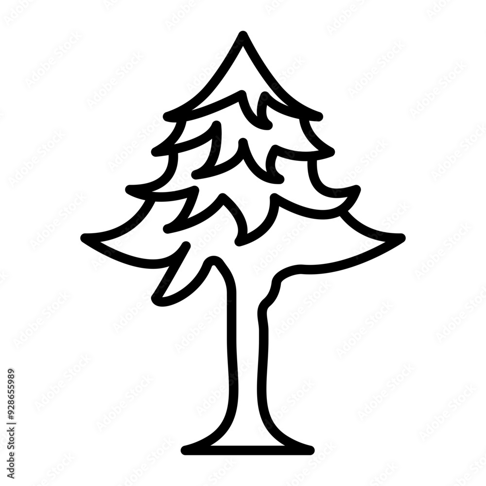 Fir Tree line icon Fir Tree line icon