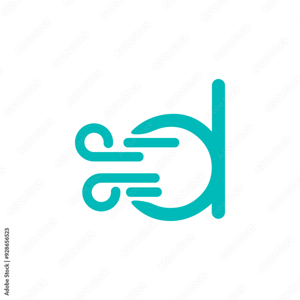 a combination of logos and vectors of wind, with initials, letters, numbers, or alphabets for business and others