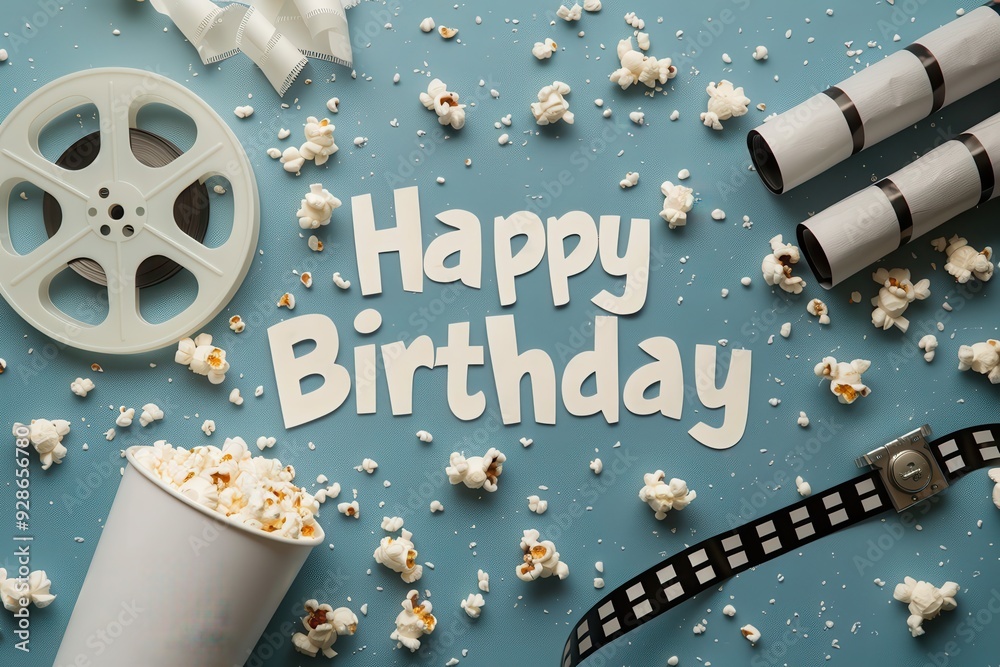 Movie Night Collage: A cinematic collage with photos of movie-themed