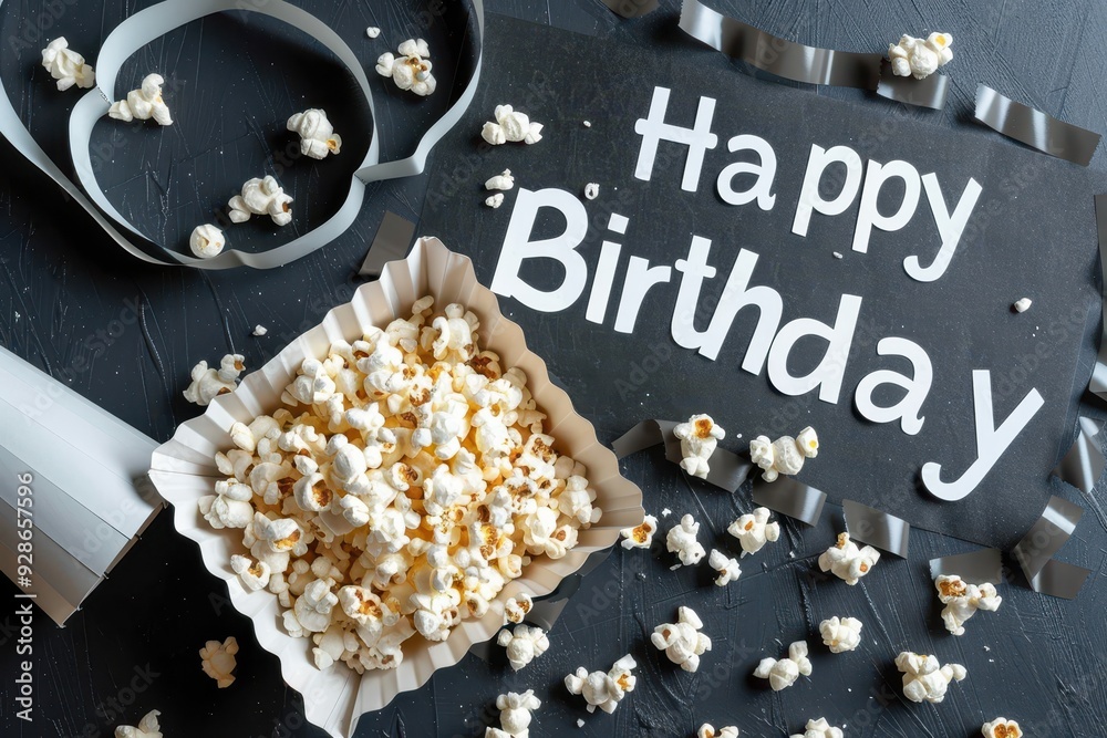 Movie Night Collage: A cinematic collage with photos of movie-themed