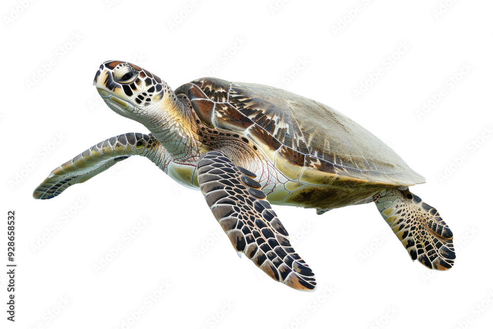 Fototapeta premium underwater turtle isolated