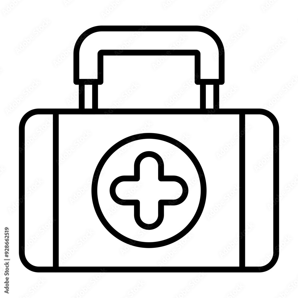 Obraz premium Emergency Kit line icon
