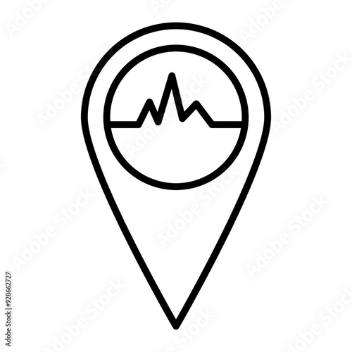 Seismometer line icon