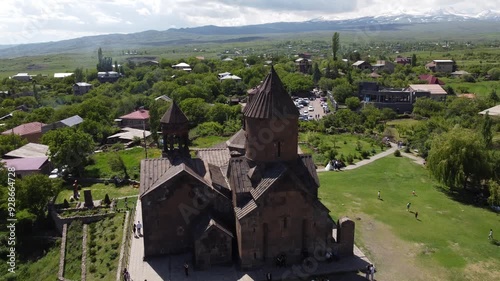  Aerial view of the ancient monastery of Saghmosavank in Armenia.  photo