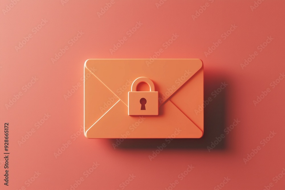 An encrypted email icon in a modern, flat design, showing an envelope with a detailed lock symbol overlaid, emphasizing the security of digital correspondence An encrypted email icon in a modern, flat design, showing an envelope with a detailed lock symbol overlaid, emphasizing the security of digital correspondence