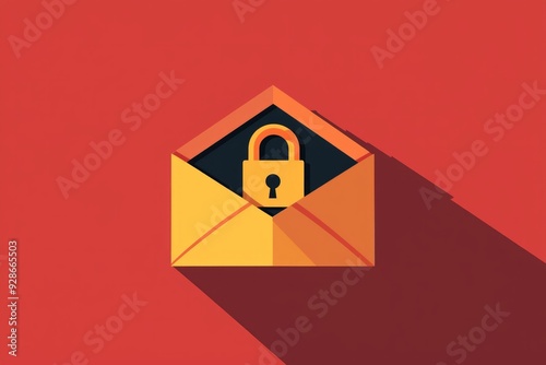 An encrypted email icon in a modern, flat design, showing an envelope with a detailed lock symbol overlaid, emphasizing the security of digital correspondence Free Download An encrypted email icon in a modern, flat design, showing an envelope with a detailed lock symbol overlaid, emphasizing the security of digital correspondence - GFXLoad