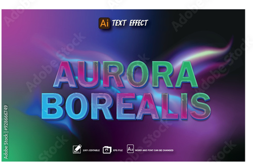 aurora borealis text effect