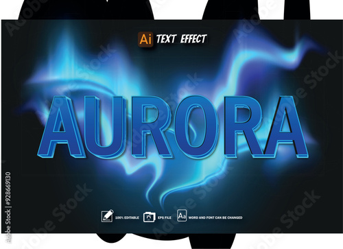aurora text effect