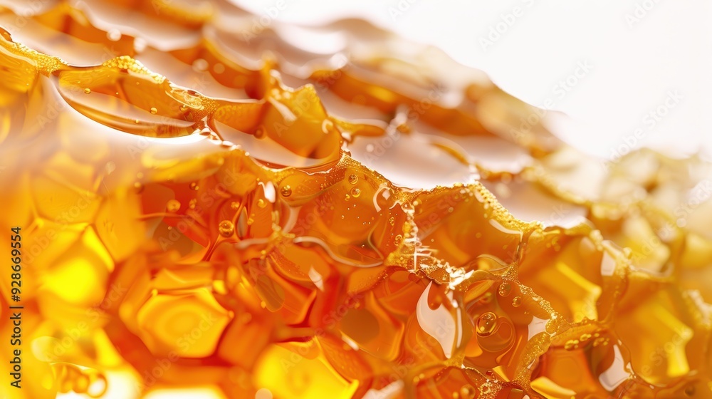 Golden honeycomb with honey Golden honeycomb with honey