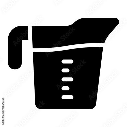 measuring cup glyph icon