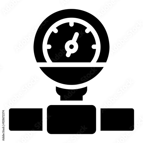 pressure gauge glyph icon