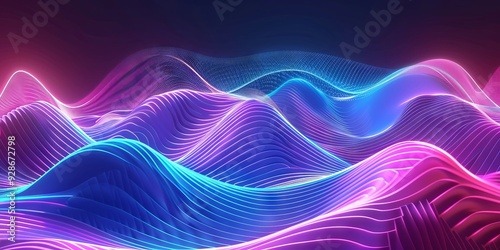 Big Neon Wave Background