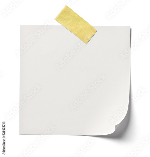 note tape adhesive blank paper label message background post notice reminder office notepad memo page empty notepaper white notebook sticky business