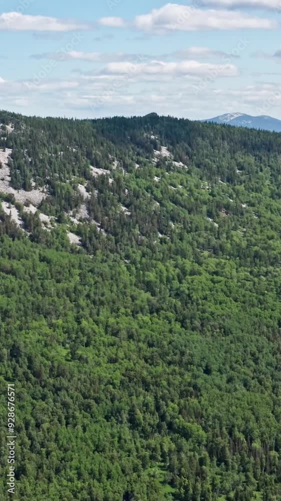 Aerial view of mountain during summer Aerial view of mountain during summer