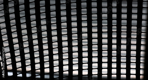 A mesh of squares abstract background in black and white