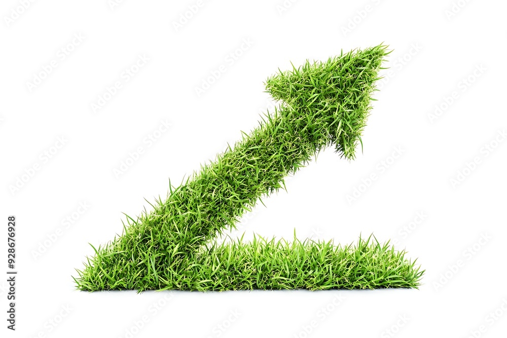 Grass Arrow Pointer isolated on white Background Grass Arrow Pointer isolated on white Background