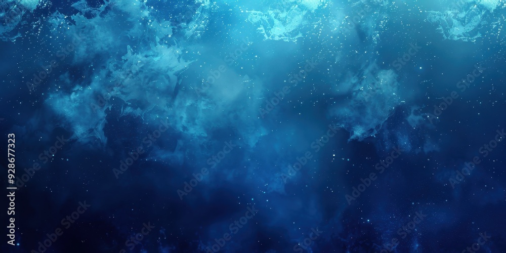 A tranquil underwater scene displaying deep blue hues and soft light filtering through the surface, creating a serene atmosphere. A tranquil underwater scene displaying deep blue hues and soft light filtering through the surface, creating a serene atmosphere.