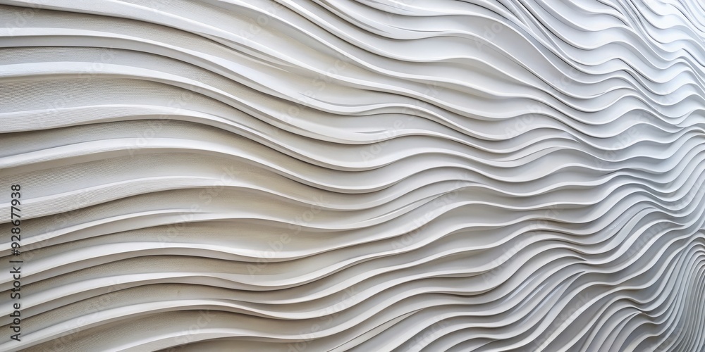 Abstract White Wave Wall Panel, 3D, Curved, Wall Art, Interior Design Abstract White Wave Wall Panel, 3D, Curved, Wall Art, Interior Design