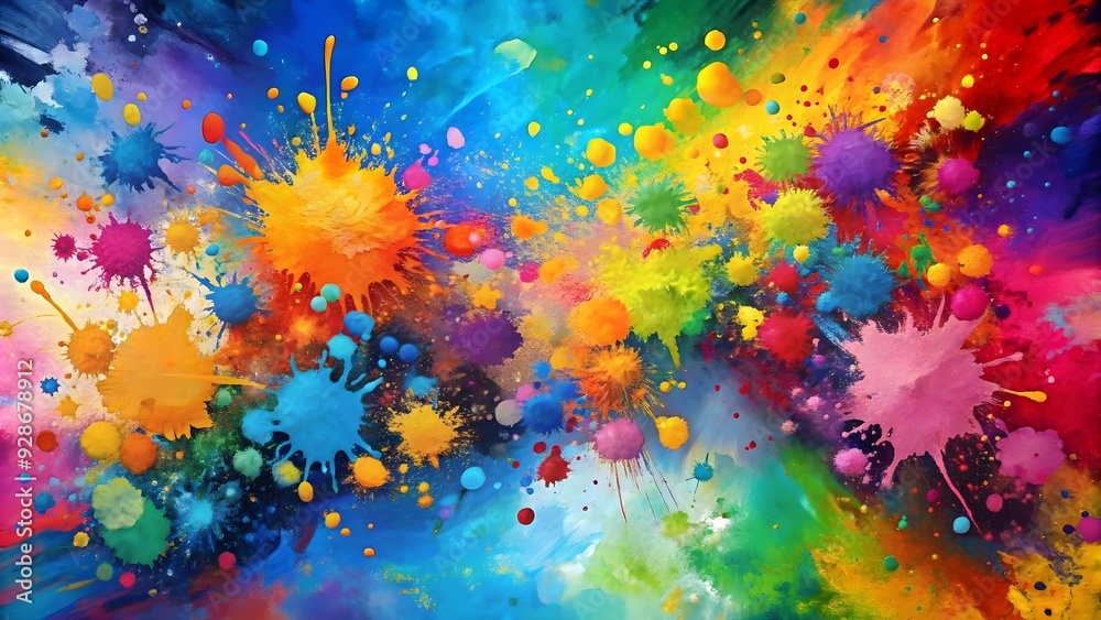 Abstract colorful background resembling a mix of paint splatters and brush strokes, abstract, colorful, background Abstract colorful background resembling a mix of paint splatters and brush strokes, abstract, colorful, background