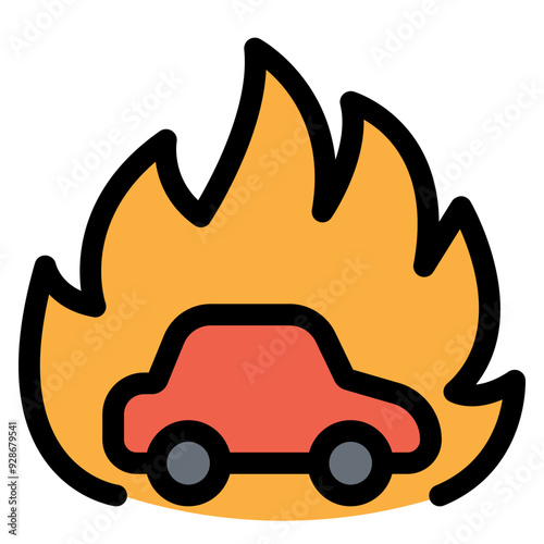 Broken car icon