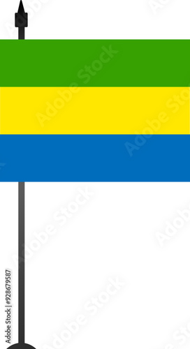 Gabonese Flag Pole photo